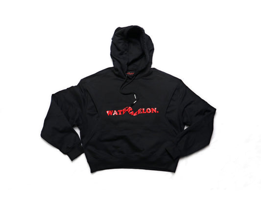 Watermelon Black Cropped Hoodie